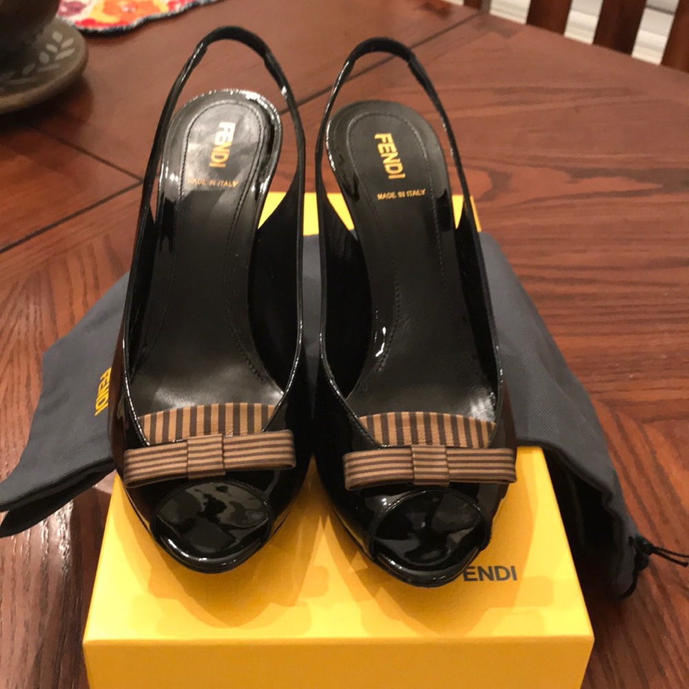 Fendi slingback pumps AUTHENTIC